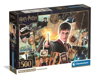 Puzzel - 1500 Stukjes - Harry Potter Compact Box von Clementoni, Ausgabe Mehrfarbig – Schachtel 2 von 2