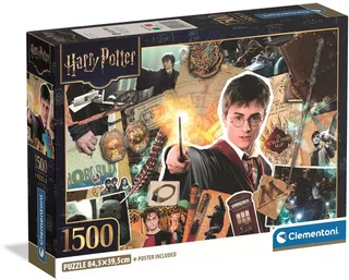Puzzel - 1500 Stukjes - Harry Potter Compact Box von Clementoni, Ausgabe Mehrfarbig – Schachtel 1 von 2