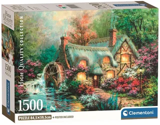 le Puzzle européen Made in Italie Puzzle Retraite à la Campagne - 1500 pièces de Clementoni, édition Multicolore – boîte 1 sur 2