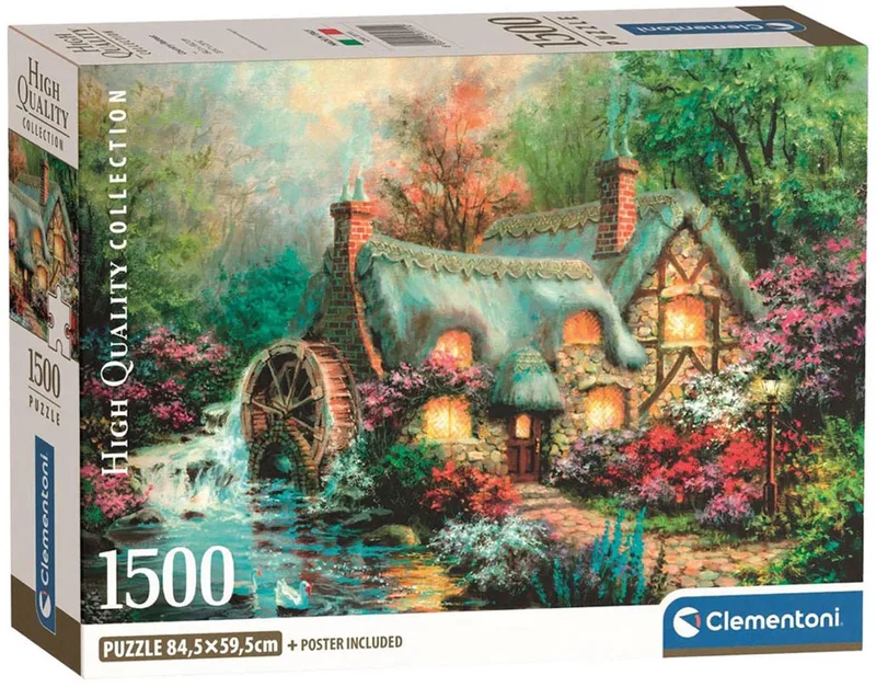 le Puzzle européen Made in Italie Puzzle Retraite à la Campagne - 1500 pièces de Clementoni, édition Multicolore – boîte 1 sur 2