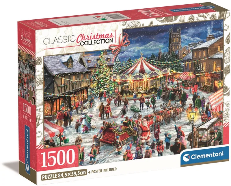 Puzzel – 1500 Stukjes – kerstmarkt – Puzzel Voor Volwassenen from Clementoni, Multicolour edition – box