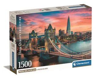 le Puzzle européen Made in Italie Puzzle Crépuscule sur Londres - 1500 pièces de Clementoni, édition Multicolore – boîte 2 sur 2