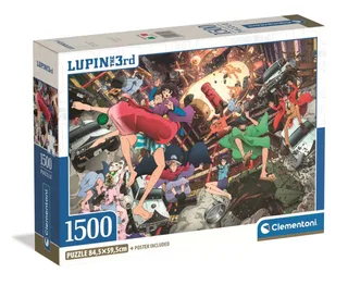 Puzzel - 1500 Stukjes - Lupin III Compact Box - Puzzel Voor Volwassenen de Clementoni, édition Multicolore – boîte 2 sur 2