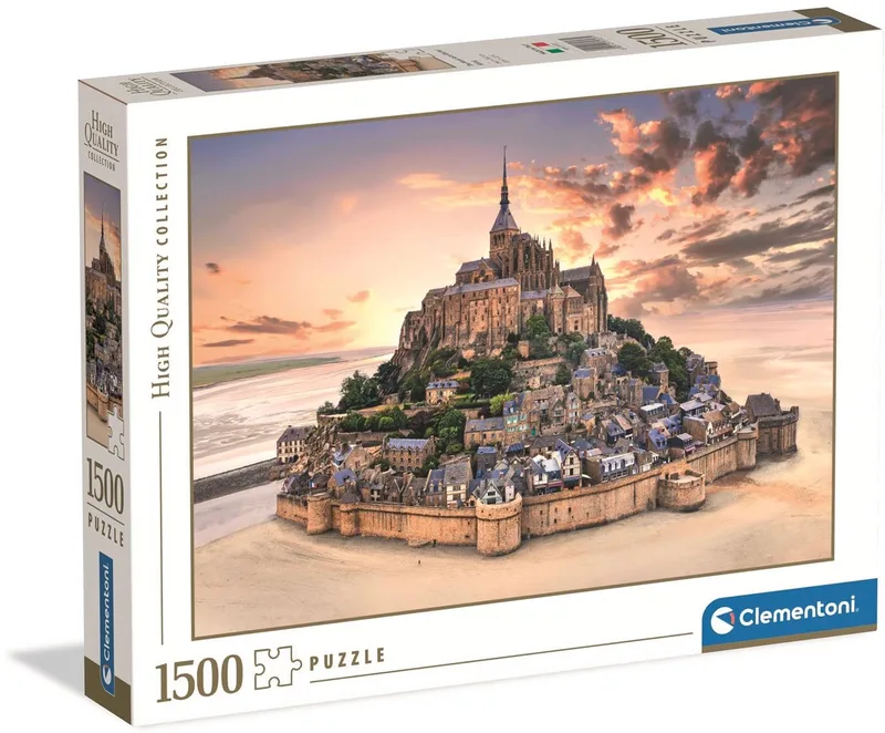 Puzzel - 1500 Stukjes - Mont Saint-Michel Rising - Puzzel Voor Volwassenen - High Quality Collection from Clementoni, Multicolour edition – box
