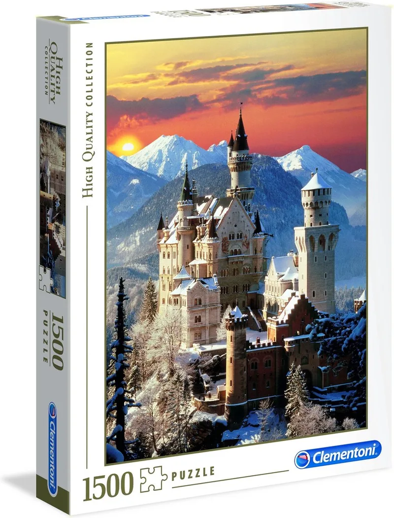 Puzzel - 1500 Stukjes - Neuschwanstein - Puzzel Voor Volwassenen - High Quality Collection van Clementoni, editie Multi kleur – doos