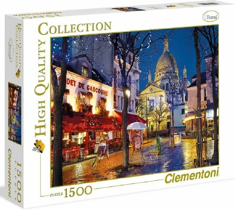 Puzzel - 1500 Stukjes - Paris Montmartre - Puzzel Voor Volwassenen - High Quality Collection van Clementoni, editie Multi kleur – doos 1 van 2