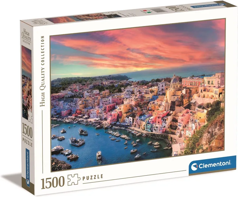 Puzzel - 1500 Stukjes - Picturesque Procida Island - Puzzel Voor Volwassenen - High Quality Collection fra Clementoni, Flerfarvet-udgave – æske