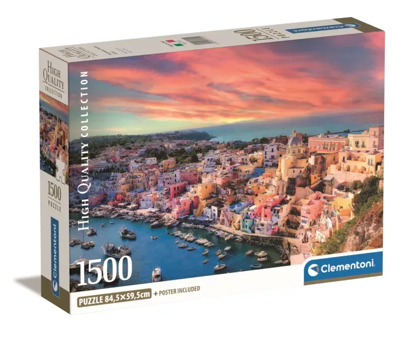 Puzzel - 1500 Stukjes - Picturesque Procida Island - Puzzel Voor Volwassenen from Clementoni, Multicolour edition – box 2 of 2