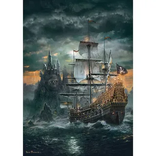 Puzzel - 1500 Stukjes - Piratenschip - Puzzel Voor Volwassenen - High Quality Collection from Clementoni, Multi kleur edition – box 2 of 2