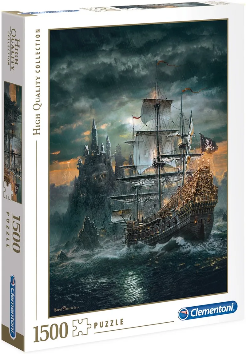 Puzzel - 1500 Stukjes - Piratenschip - Puzzel Voor Volwassenen - High Quality Collection from Clementoni, Multi kleur edition – box 1 of 2
