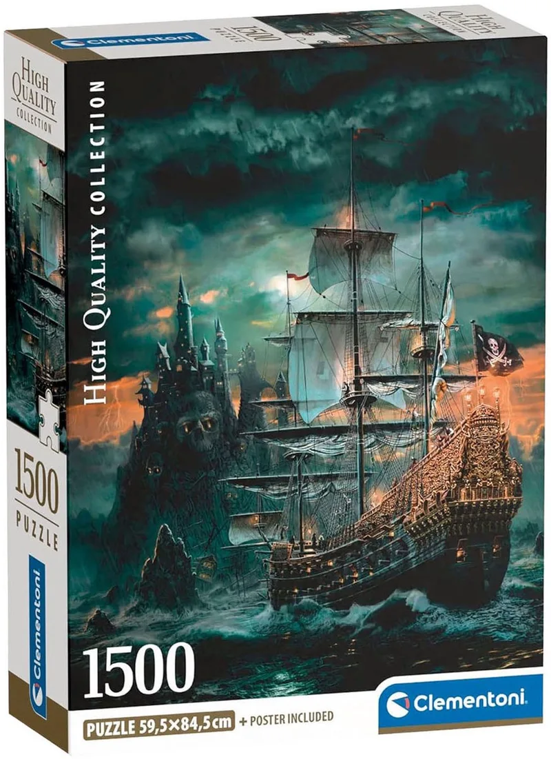 Puzzel - 1500 Stukjes - Piratenschip - Puzzel Voor Volwassenen from Clementoni, Multicolour edition – box