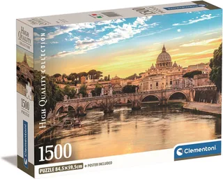 le Puzzle européen Made in Italie Puzzle Rome - 1500 pièces de Clementoni, édition Multicolore – boîte 1 sur 2