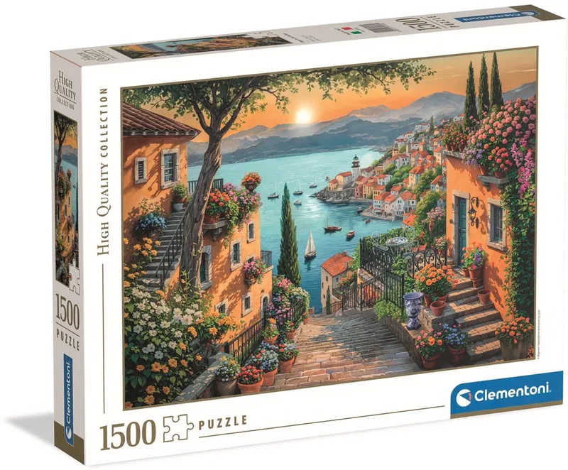 Puzzel - 1500 Stukjes - Steps to the Harbor 2025 - Puzzel Voor Volwassenen - High Quality Collection van Clementoni, editie Meerkleurig – doos