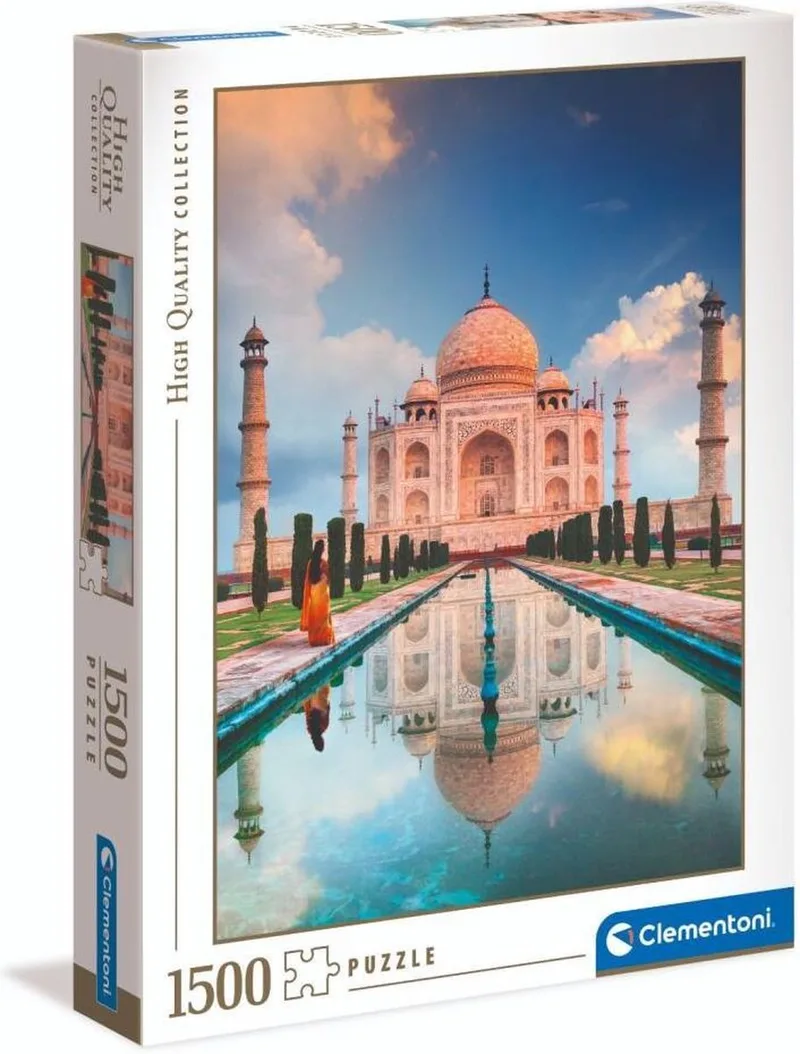 Taj Mahal : Cours Vers Le Puzzle Au Trésor 1500 Pièces de Clementoni, édition Multicolore – boîte 1 sur 2