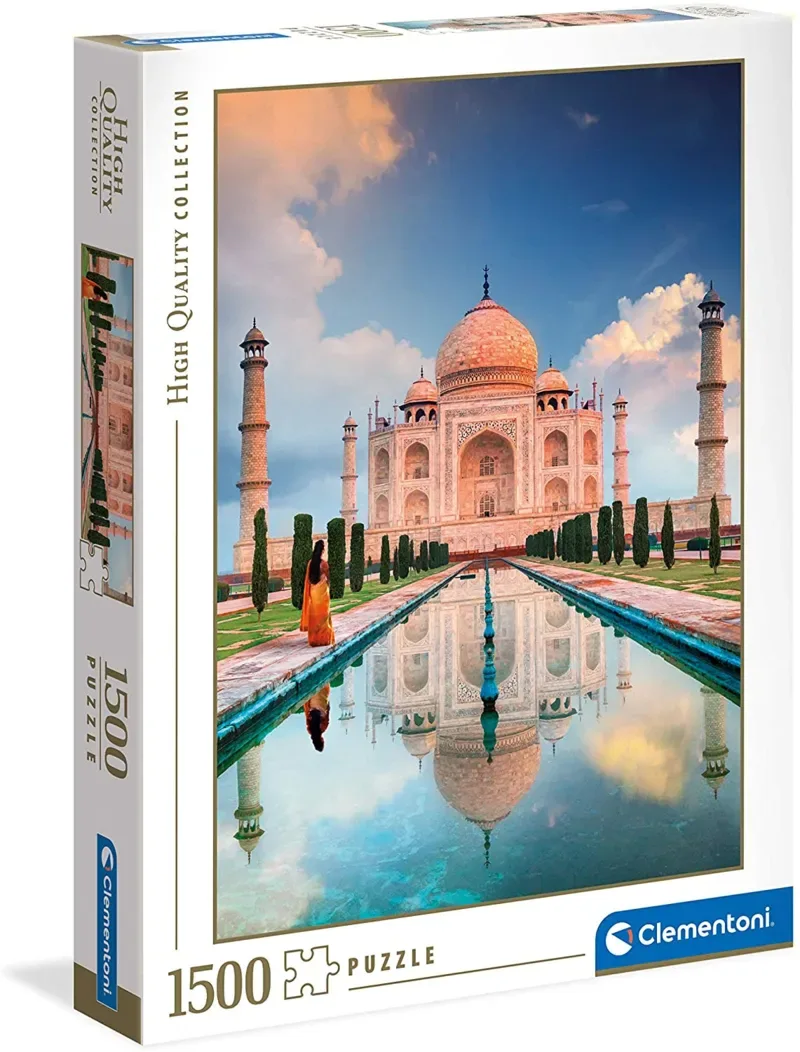 le Puzzle européen Made in Italie Puzzle Taj Mahal - 1500 pièces de Clementoni, édition Multicolore – boîte 2 sur 2