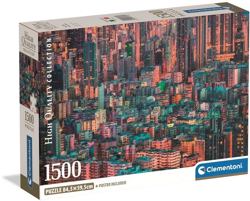 Puzzel - 1500 Stukjes - The Hive Hong Kong - Puzzel Voor Volwassenen - High Quality Collection fra Clementoni, Flerfarvet-udgave – æske 1 af 2