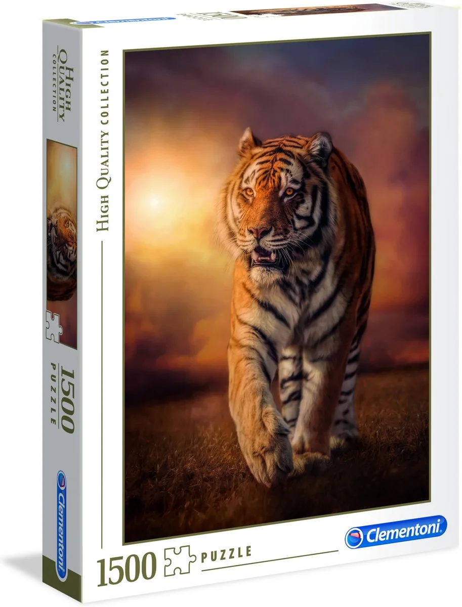 Puzzel - 1500 Stukjes - Tiger - Puzzel Voor Volwassenen en Kinderen - High Quality Collection van Clementoni, editie Multi kleur – doos