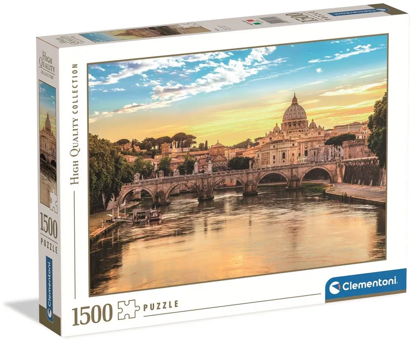 Puzzel - 1500 Stukjes - Uitzicht op Rome - Puzzel Voor Kinderen en Volwassenen Collection - High Quality Collection van Clementoni, editie Multi kleur – doos
