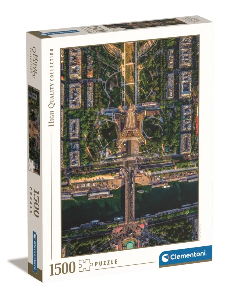 Puzzel - 1500 Stukjes - Vliegend Over Parijs - Puzzel Voor Volwassenen - High Quality Collection fra Clementoni, Flerfarvet-udgave – æske 2 af 2