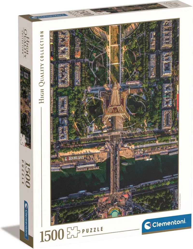 Puzzel - 1500 Stukjes - Vliegend Over Parijs - Puzzel Voor Volwassenen - High Quality Collection de Clementoni, édition Multi kleur – boîte