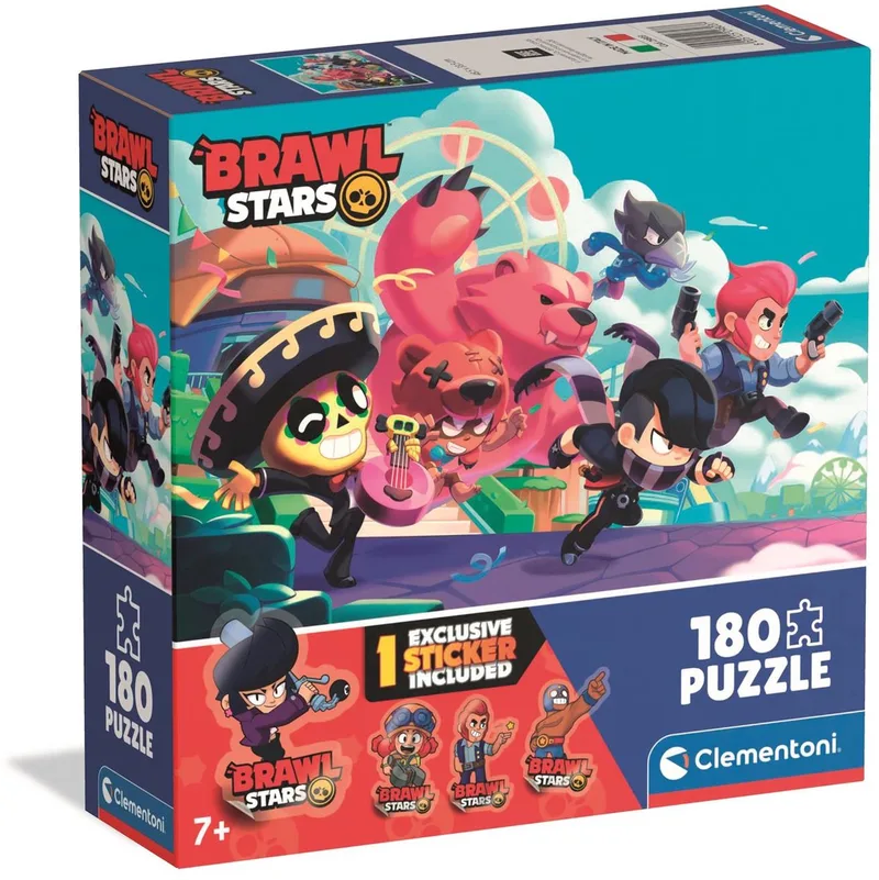Puzzel - 180 Stukjes - Brawl Stars Design 1 - Kinderpuzzel - Legpuzzel - Vanaf 7 Jaar from Clementoni, Multicolour edition – box