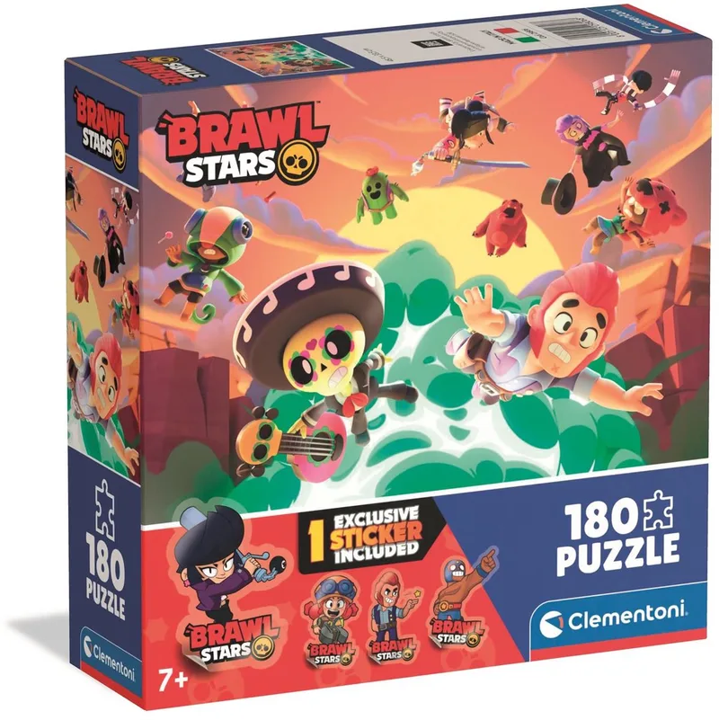 Puzzel - 180 Stukjes - Brawl Stars Design 4 - Kinderpuzzel - Legpuzzel - Vanaf 7 Jaar van Clementoni, editie Meerkleurig – doos