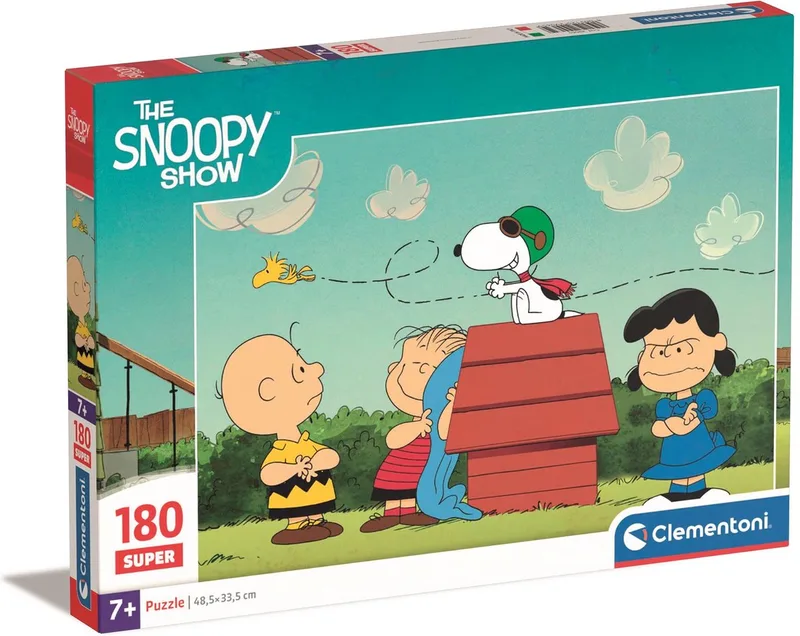 Puzzel - 180 Stukjes - Peanuts - The Snoopy Show - Puzzel Voor Kinderen van Clementoni, editie Meerkleurig – doos
