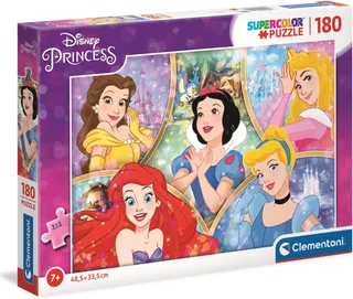 Puzzel - 180 Stukjes - Princess - Metallic Finish - Ecologisch Verantwoord de Clementoni, édition Multicolore – boîte 1 sur 2