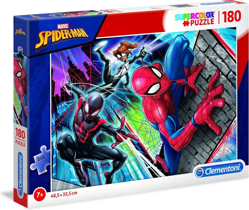Puzzel - 180 Stukjes - Spider-Man - Kinderen - Vanaf 7 Jaar van Clementoni, editie Meerkleurig – doos 1 van 2