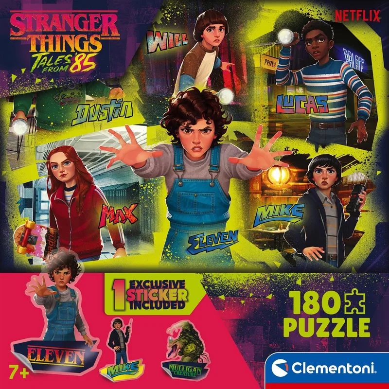 Puzzel - 180 Stukjes - Stranger Things Design 2 - Kinderpuzzel - Legpuzzel - Vanaf 7 Jaar van Clementoni, editie Meerkleurig – doos
