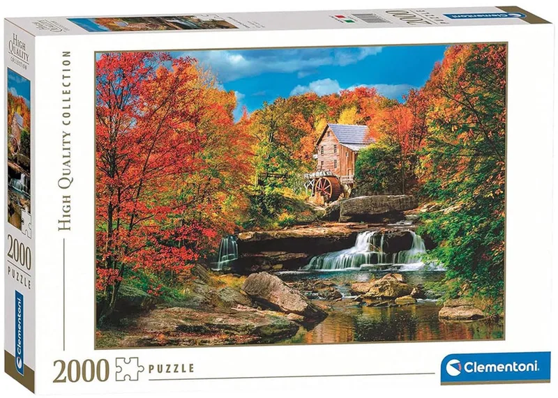 Puzzel - 2000 Stukjes - Glade Creek Grist Mill - Puzzel Voor Volwassenen fra Clementoni, Multi kleur-udgave – æske
