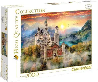 Puzzel - 2000 Stukjes - Neuschwanstein Kasteel - Puzzel Voor Volwassenen - High Quality van Clementoni, editie Multi kleur – doos 1 van 2