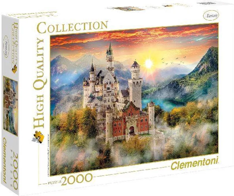 Puzzel - 2000 Stukjes - Neuschwanstein Kasteel - Puzzel Voor Volwassenen - High Quality van Clementoni, editie Multi kleur – doos 1 van 2