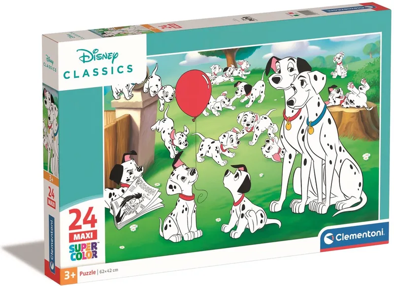 Puzzel - 24 Maxi Stukjes - Disney Dieren - Kinderpuzzel - Vanaf 3 jaar fra Clementoni, Flerfarvet-udgave – æske