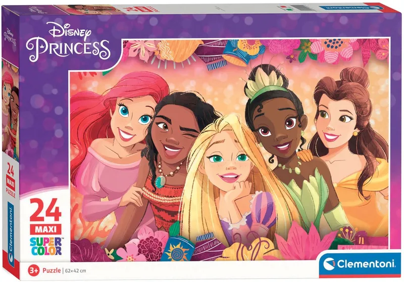 Puzzel - 24 Maxi Stukjes - Disney Princess - Kinderpuzzel - Vanaf 3 jaar de Clementoni, édition Multicolore – boîte