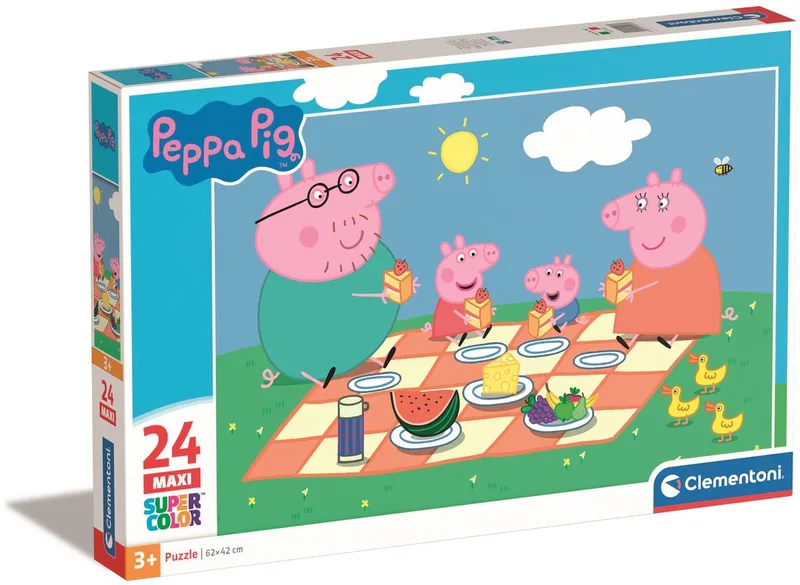 Puzzel - 24 Maxi Stukjes - Peppa Pig - Kinderpuzzel - Vanaf 4 Jaar van Clementoni, editie Meerkleurig – doos