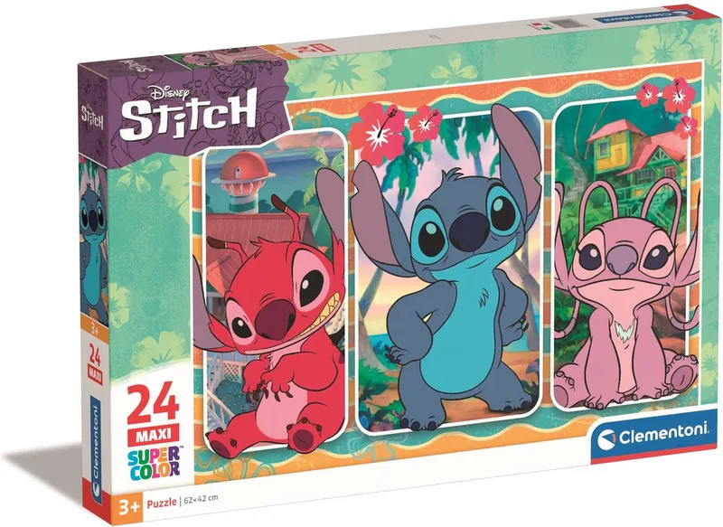 Puzzel - 24 Stukjes - Disney Stitch - Maxi Kinderpuzzel - Vanaf 3 Jaar from Clementoni, Multicolour edition – box 1 of 6