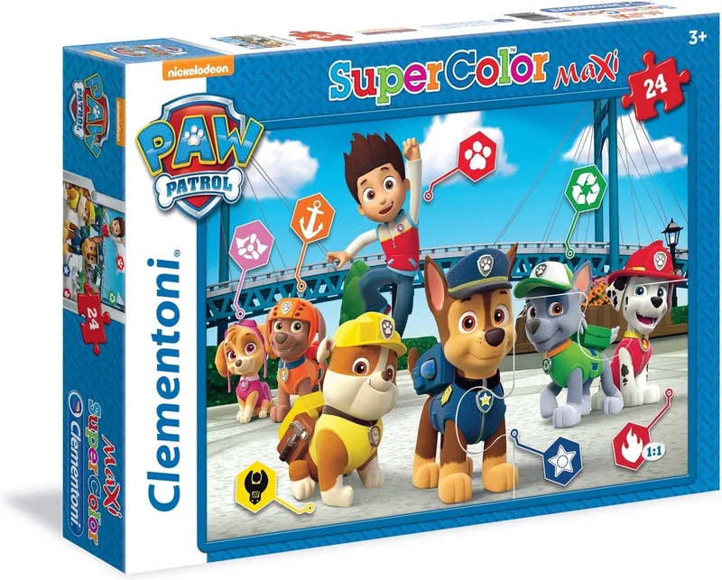 Puzzel 24 Stukjes Maxi Paw Patrol 3, Kinderpuzzels, 3-5 jaar, 24049 from Clementoni, Multicolour edition – box