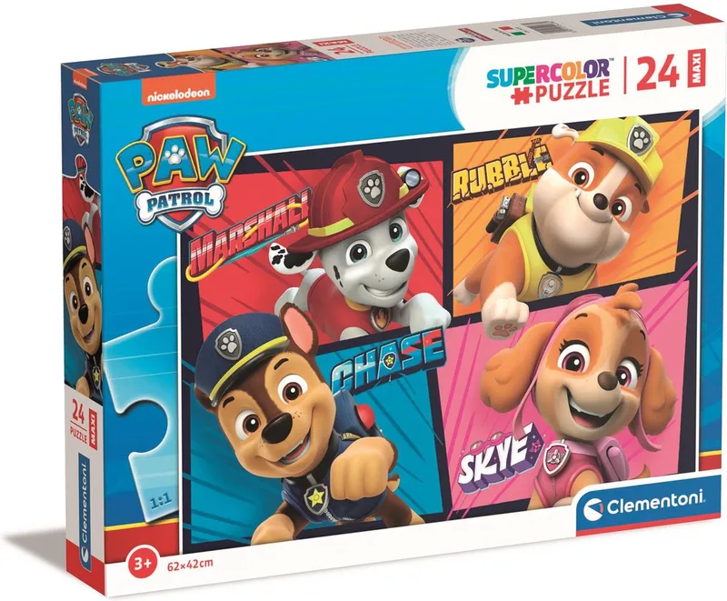 Puzzel - 24 Stukjes - Paw Patrol - Kinderpuzzel - Geschikt voor Kinderen vanaf 6 Jaar van Clementoni, editie Meerkleurig – doos
