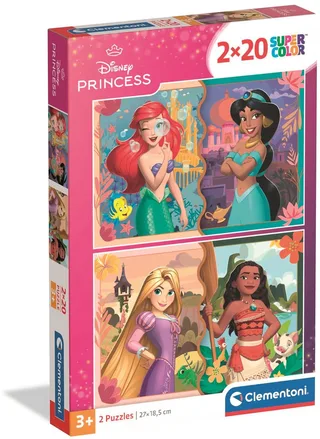 Puzzel - 2X20 Stukjes - Disney Princess - Puzzel Voor Kinderen - Vanaf 3 Jaar von Clementoni, Ausgabe Mehrfarbig – Schachtel 1 von 3