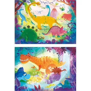 Puzzel - 2x20 Stukjes - Grappige Dinosaurus Thema - Puzzel Voor Kinderen från Clementoni, utgåva Flerfärgad – kartong 2 av 2
