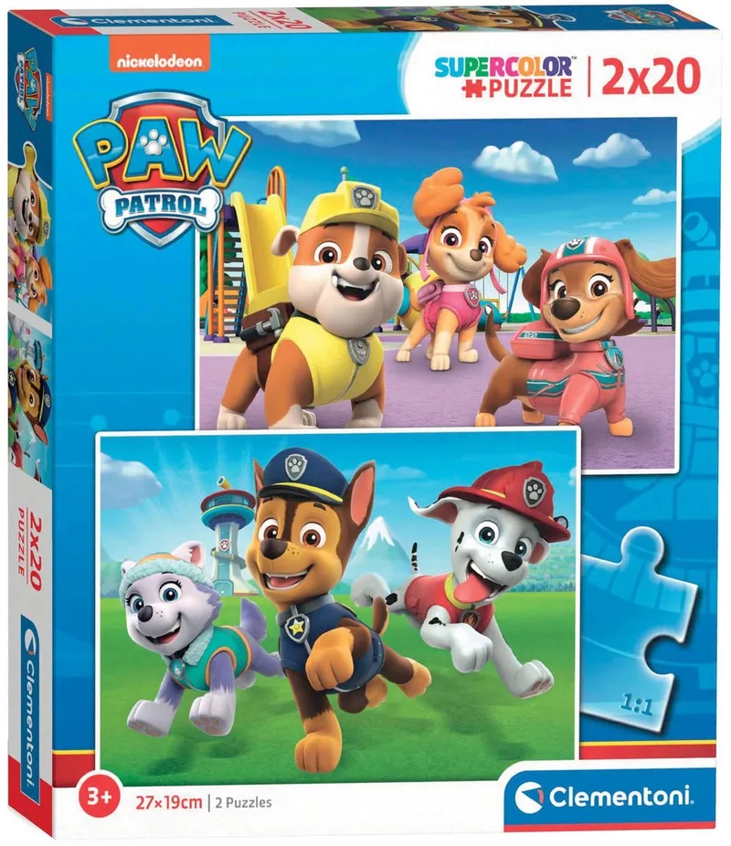 Puzzel - 2x20 Stukjes - Paw Patrol - Puzzel Voor Kinderen from Clementoni, Multicolour edition – box