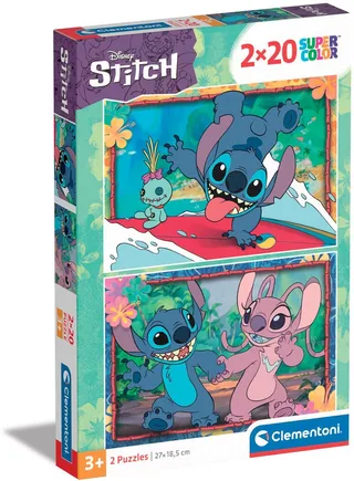 Puzzel - 2X20 Stukjes - Stitch Disney - Kinderpuzzel - Vanaf 3 Jaar from Clementoni, Multicolour edition – box 1 of 2
