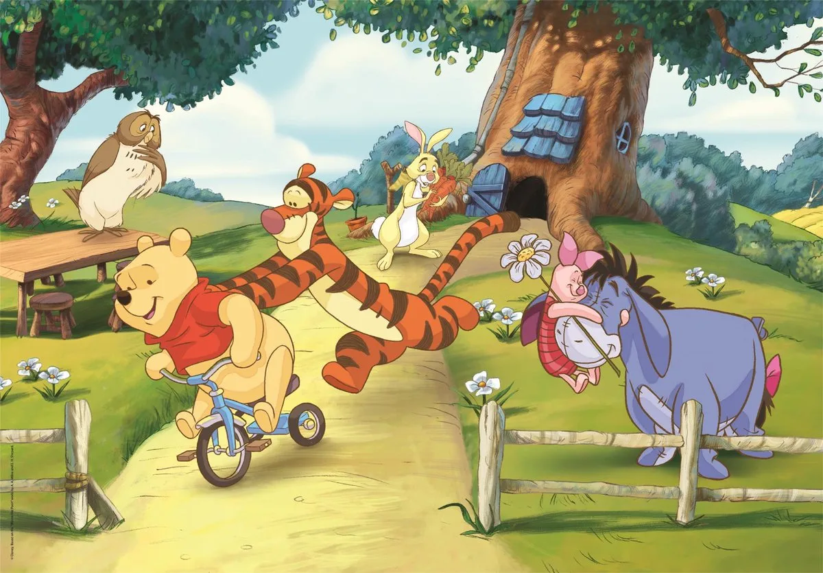 Puzzel - 2x60 Stukjes - Winnie de Poeh - Kinderpuzzel - Legpuzzel - Vanaf 4 Jaar van Clementoni, editie Roze – doos