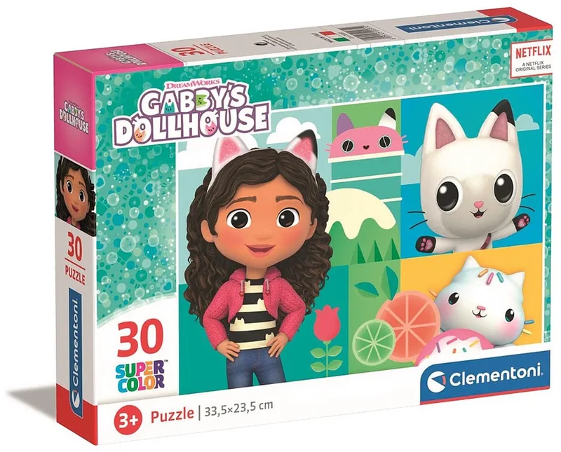 Puzzel - 30 Stukjes - Gabby's Dollhouse - Puzzel Voor Kinderen from Clementoni, Multicolour edition – box