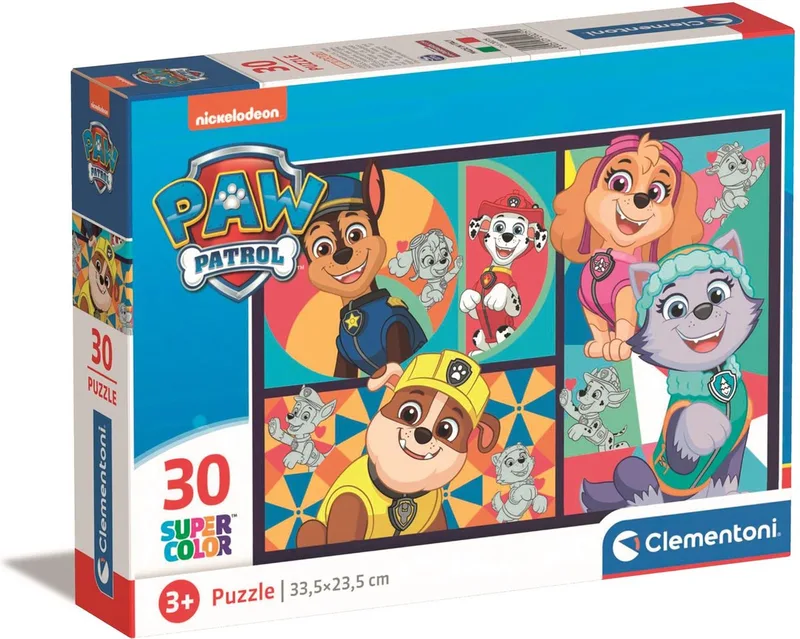 Puzzel - 30 Stukjes - Paw Patrol - Kinderpuzzel - Vanaf 3 jaar fra Clementoni, Flerfarvet-udgave – æske