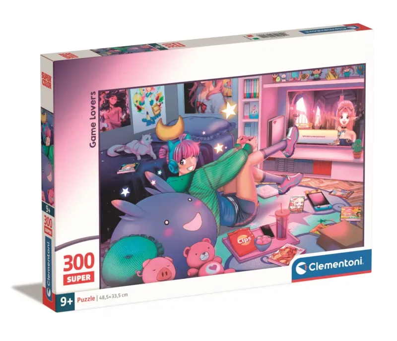 Puzzel - 300 Stukjes - Game Lovers - Puzzel Voor Kinderen - Vanaf 9 Jaar van Clementoni, editie Meerkleurig – doos 2 van 2