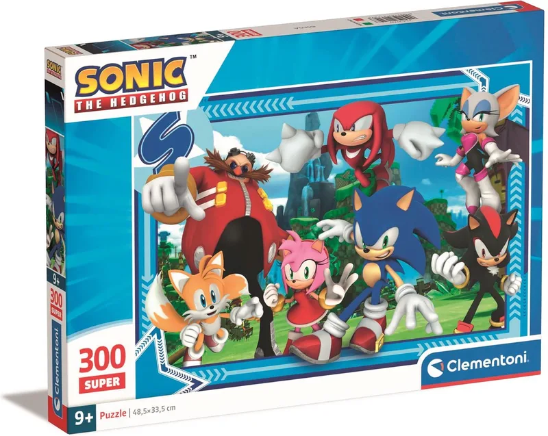 Puzzel - 300 Stukjes - Sonic the Hedgehog Super Sonic - Puzzel Voor Kinderen - Vanaf 9 Jaar van Clementoni, editie Meerkleurig – doos 1 van 2