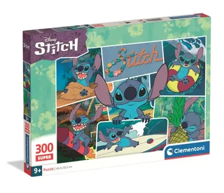 le Puzzle européen Made in Italie Puzzle Pièces XXL - Stitch - 200 à 499 pièces de Clementoni, édition Multicolore – boîte 2 sur 2
