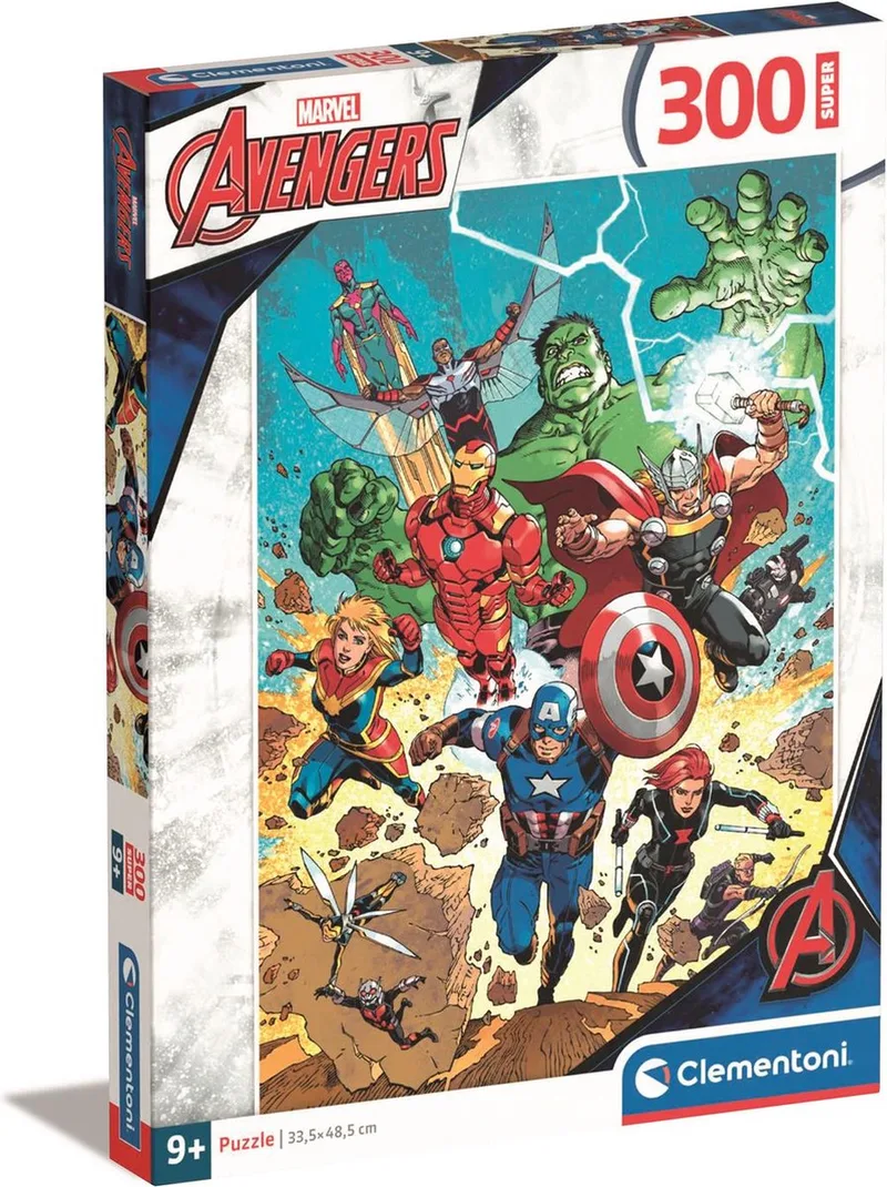 Puzzel - 300 Stukjes - Super Avengers - Puzzel Voor Kinderen - Vanaf 9 Jaar from Clementoni, Multicolour edition – box 1 of 2